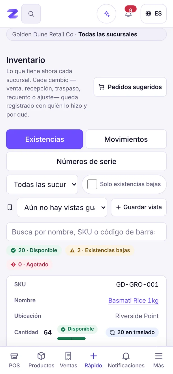 Un producto, todas las sucursales